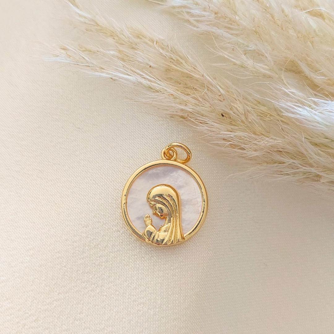 MEDALLA VIRGEN NACAR REDONDA