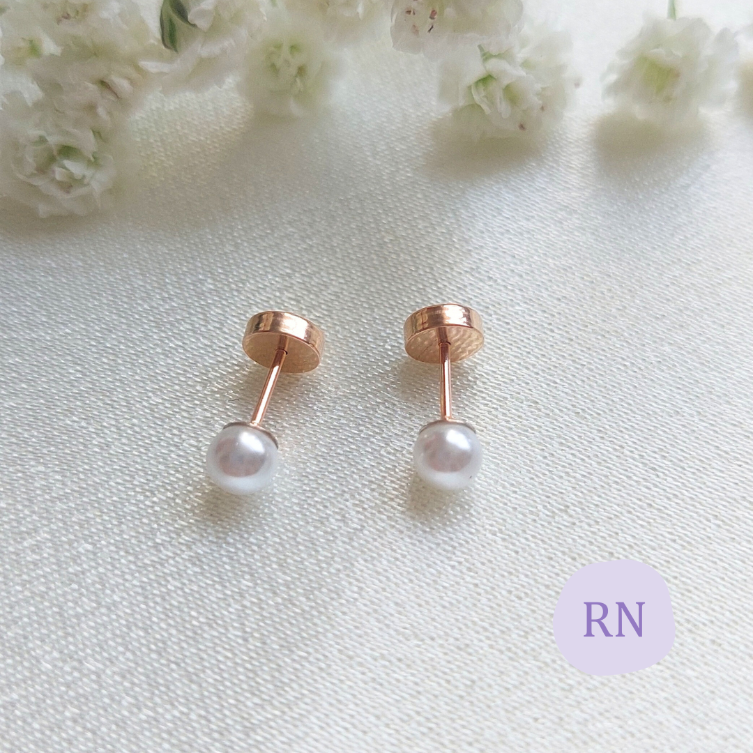 AROS ABRIDORES ORO 14K PERLA DE RIO 4 mm