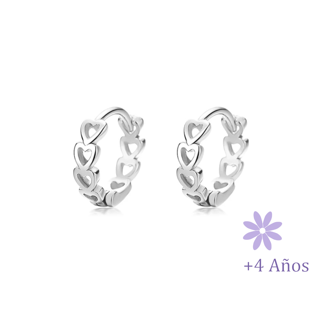 AROS ARGOLLA CORAZONES PLATA 925