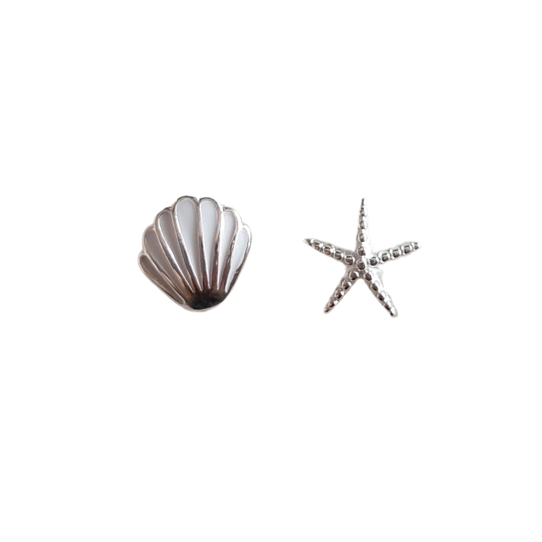 AROS CONCHITA Y ESTRELLITA DE MAR - MARGARITA JOYERIA INFANTIL
