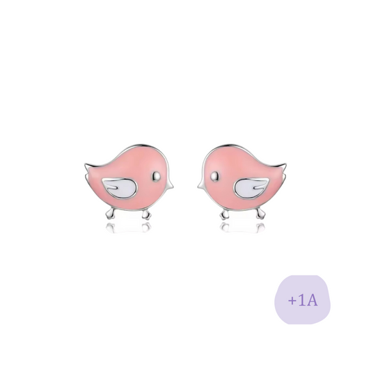 AROS PAJARITO ROSA TORNILLO CLÁSICO