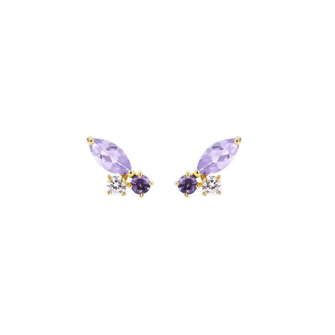 AROS SPARK MORADO CHAPADO ORO TORNILLO CLÁSICO