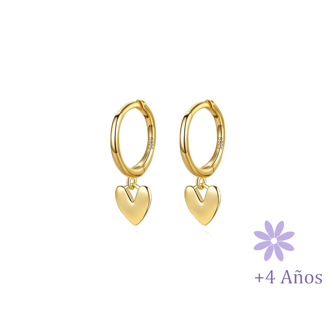 Aros Para Nina Argolla Corazon Margarita Joyeria Infantil MARGARITA JOYERIA INFANTIL