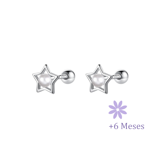 AROS ESTRELLITA PLATA PERLITA TORNILLO ROSCO