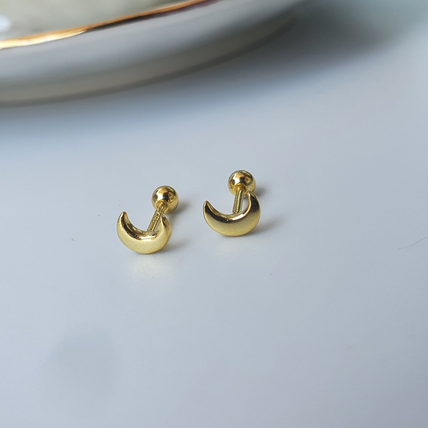 AROS LUNA DORADA - MARGARITA JOYERIA INFANTIL