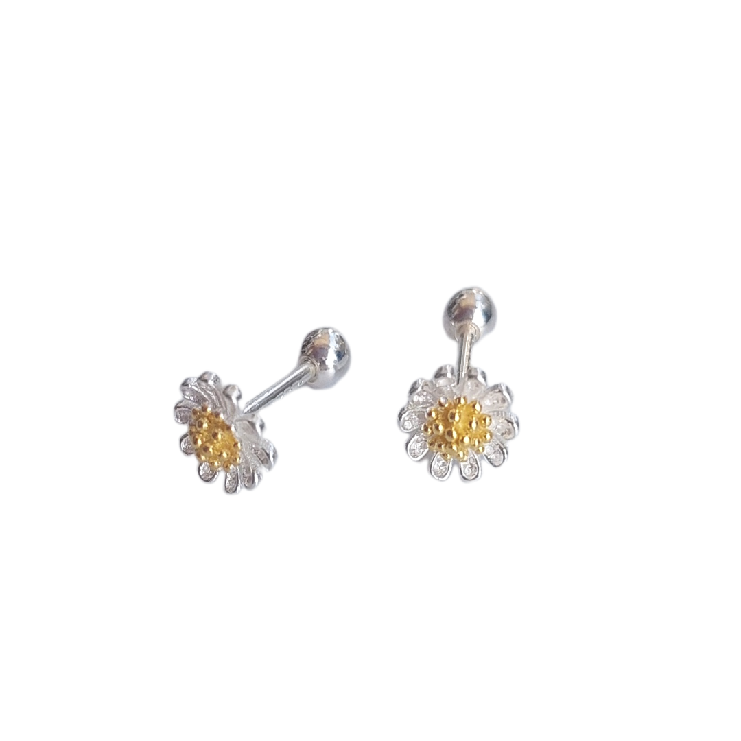 AROS MARGARITAS PEQUEÑAS - MARGARITA JOYERIA INFANTIL