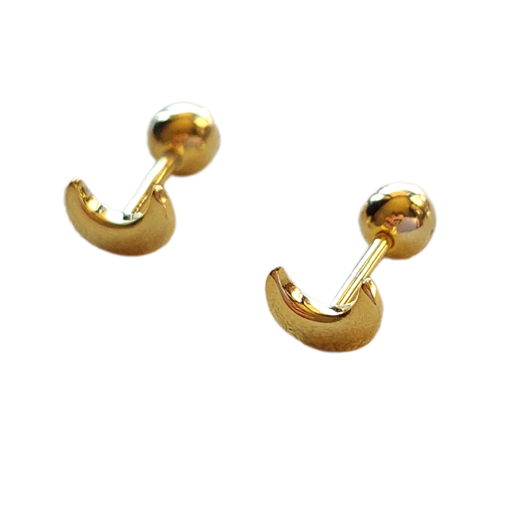 AROS LUNA DORADA - MARGARITA JOYERIA INFANTIL