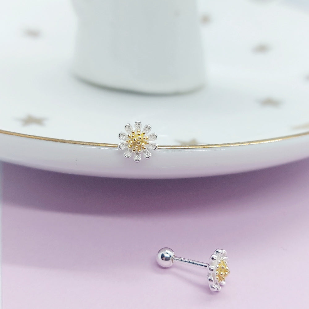 AROS MARGARITAS PEQUEÑAS - MARGARITA JOYERIA INFANTIL