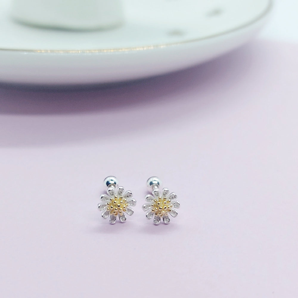 AROS MARGARITAS PEQUEÑAS - MARGARITA JOYERIA INFANTIL