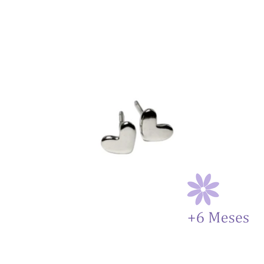 AROS CORAZÓN RELLENO PLATA