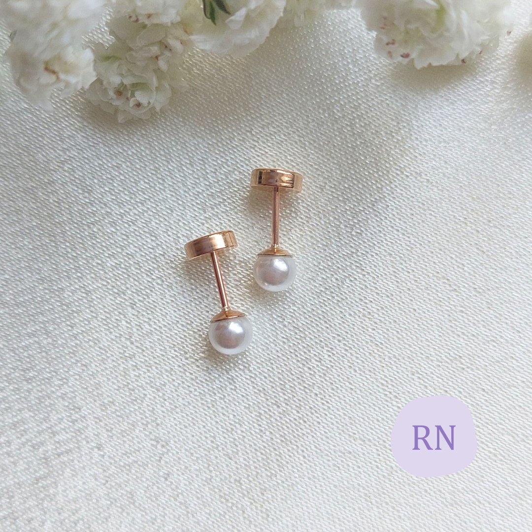 AROS ABRIDORES ORO 14K PERLA DE RIO 4 mm