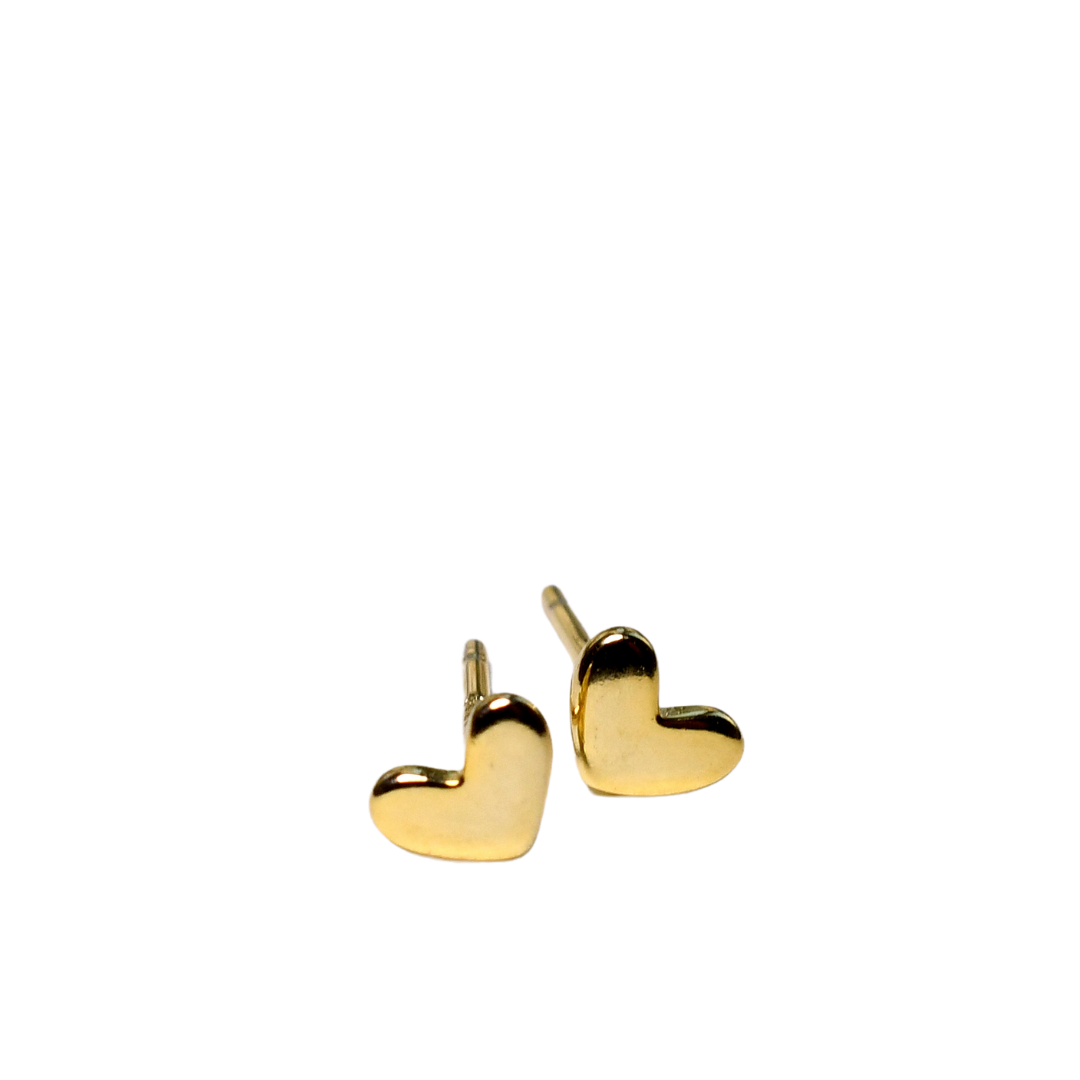 AROS CORAZÓN RELLENO ORO TORNILLO CLÁSICO