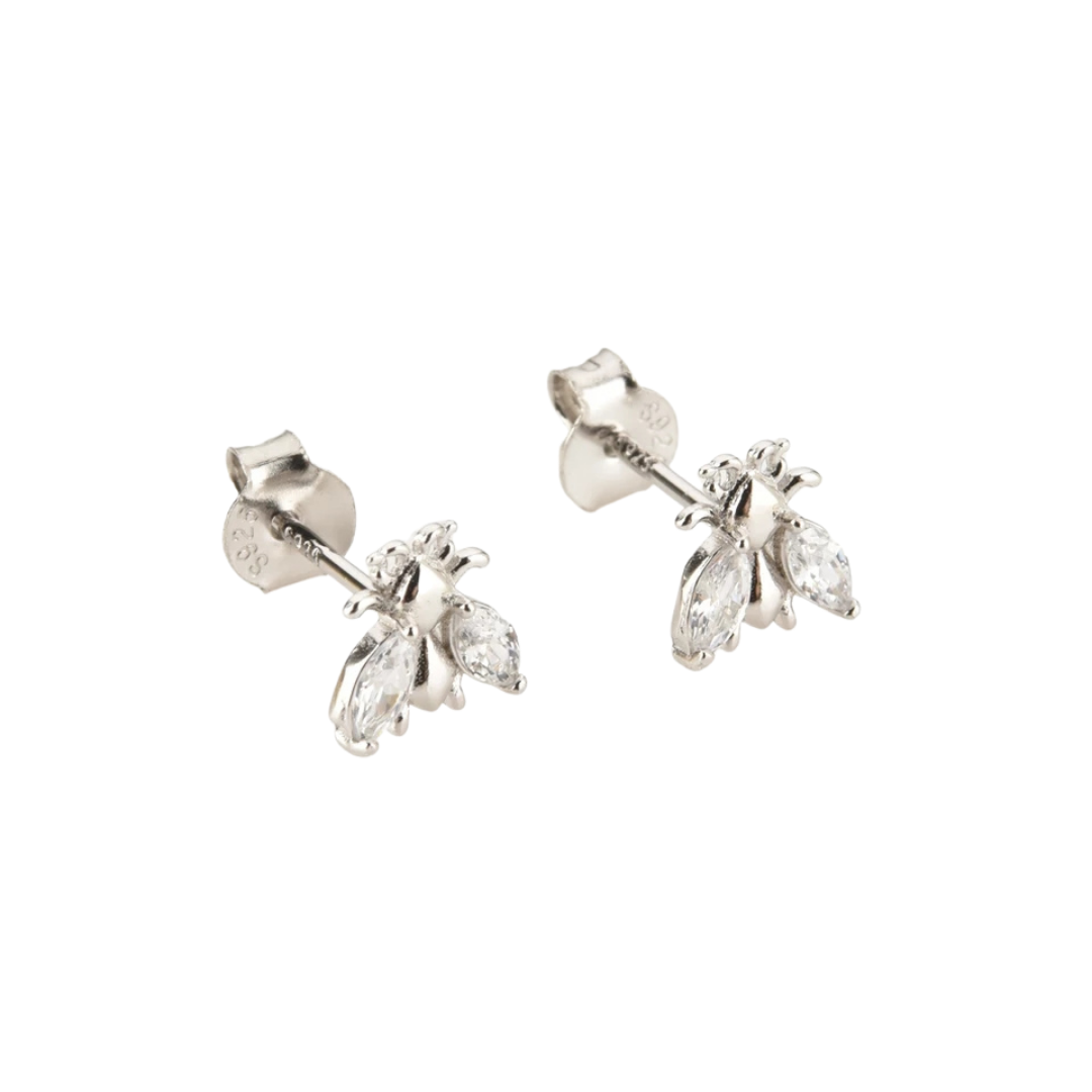 AROS ABEJA Y CIRCONES - MARGARITA JOYERIA INFANTIL