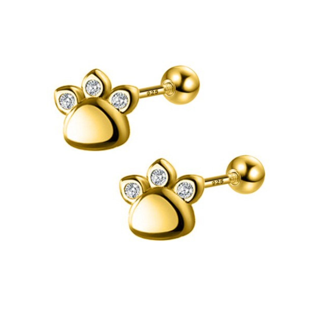 AROS PATITA DOG LOVER ORO TORNILLO ROSCO