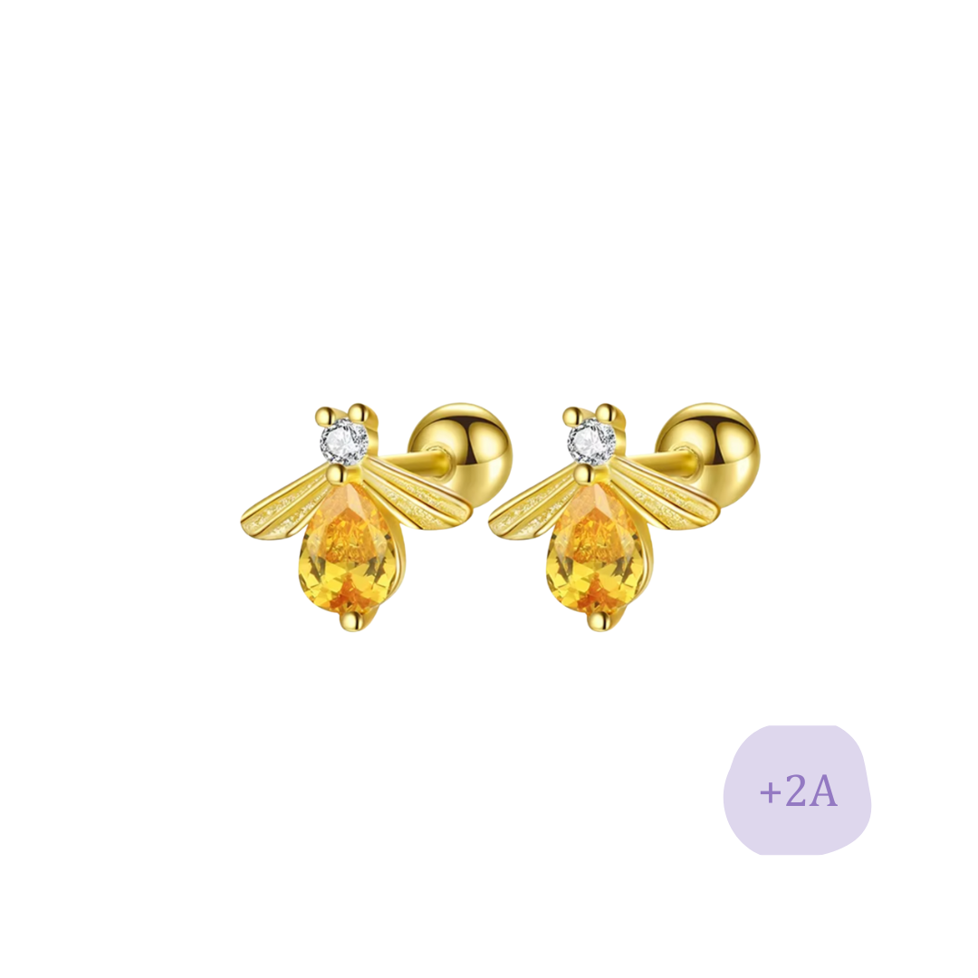 AROS ABEJA CIRCÓN ÁMBAR TORNILLO ROSCO ORO