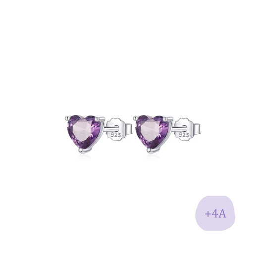 AROS CORAZÓN CIRCÓN MORADO TORNILLO CLÁSICO