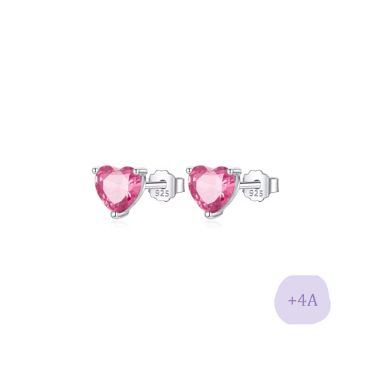 AROS CORAZÓN CIRCÓN ROSA TORNILLO CLÁSICO