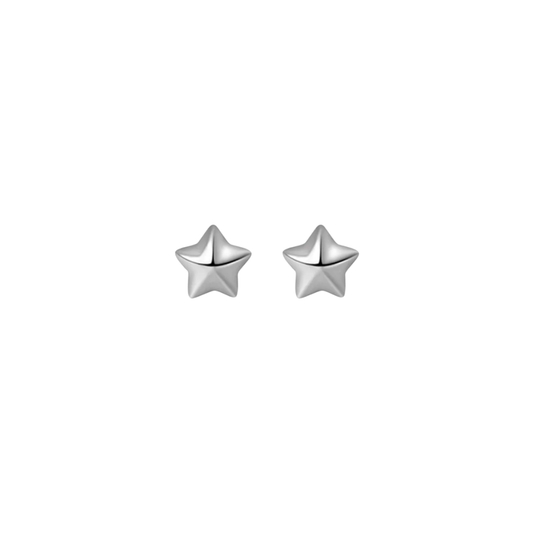 AROS ESTRELLA PEQUEÑA PLATA 925 TORNILLO CLÁSICO