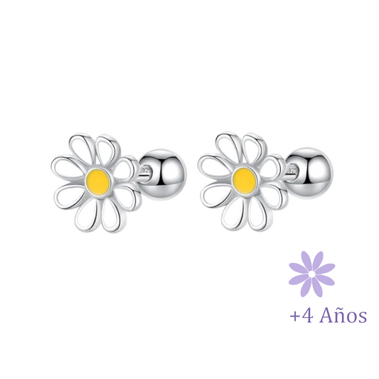 AROS MARGARITA BLANCA PLATA 924 TORNILLO ROSCO