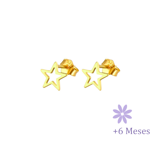 AROS CONTORNO DE ESTRELLA ORO TORNILLO CLÁSICO