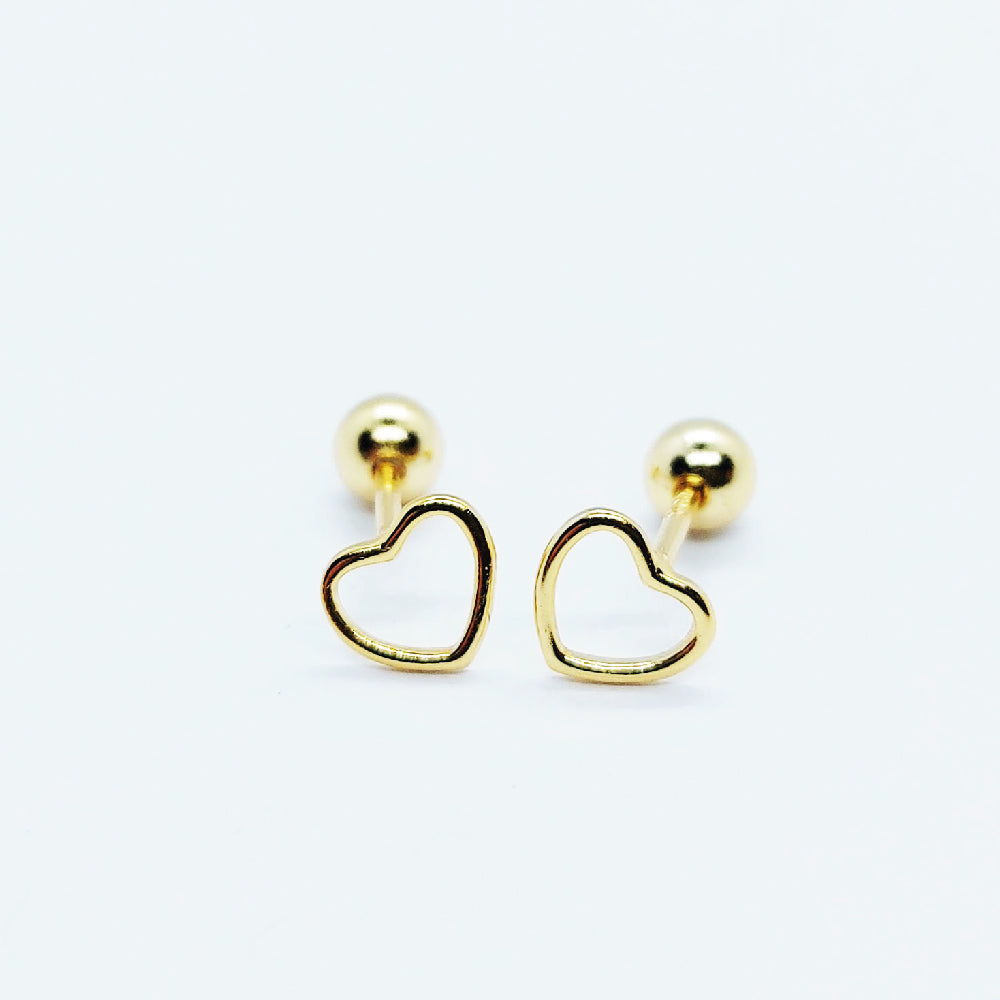 AROS CORAZÓN CONTORNO - MARGARITA JOYERIA INFANTIL