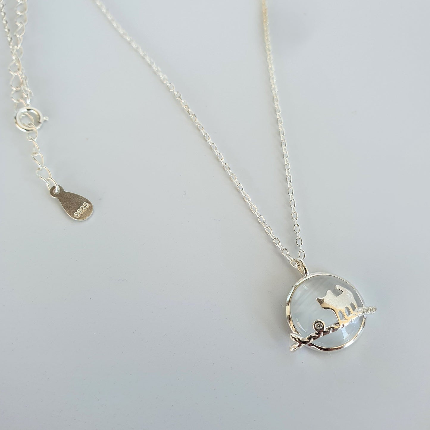 COLGANTE GATITO LUNA LLENA - MARGARITA JOYERIA INFANTIL