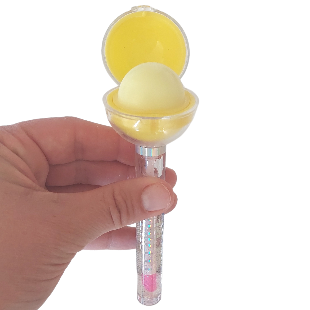 BRILLO LABIAL DOBLE LOLLYPOP - MARGARITA JOYERIA INFANTIL