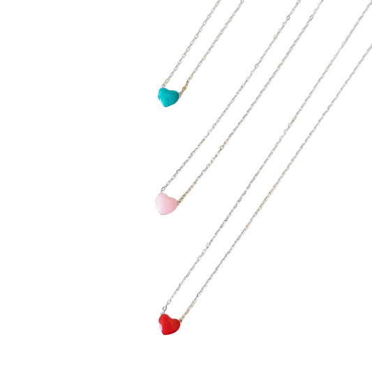 COLGANTE CORAZÓN DE MELÓN - MARGARITA JOYERIA INFANTIL