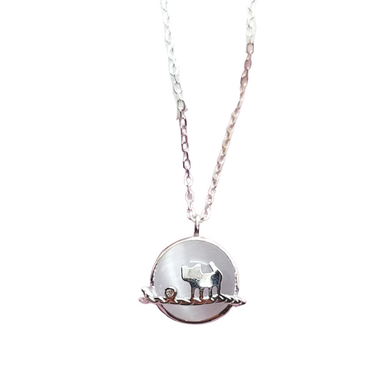 COLGANTE GATITO LUNA LLENA - MARGARITA JOYERIA INFANTIL