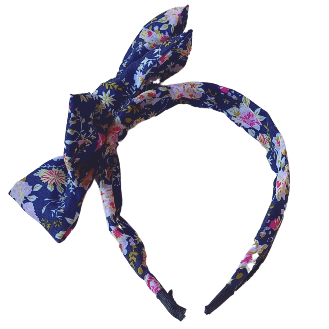 Cintillo Rígido Rosetón Flores Vintage - MARGARITA JOYERIA INFANTIL