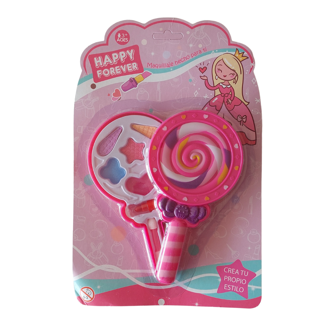 SET DE MAQUILLAJE LOLLYPOP ROSADO - MARGARITA JOYERIA INFANTIL